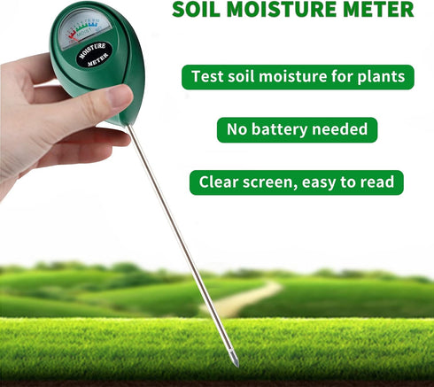 Soil Moisture Meter, 2 Pack Plant Water Meter Soil Meter Moisture Sensor Hygrometer for Indoor Outdoor Plant Care,No Battery Needed(Green + Black)...