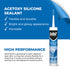 Selsil Clear 100% Silicone Sealant - Filling and Bonding Silicone Caulk - Clear Silicone Sealant Waterproof - Clear Sealant - Great Elasticity, So...