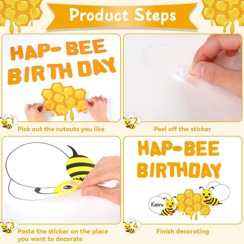 Bee Birthday Bulletin Board Classroom Decorations Bee Theme Bulletin Board Supplies Bee House Bulletin Board Set Bee Bulletin Board Cutouts for Bl...