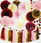 Burgundy Bachelorette Party Decorations Fall/Burgundy Pink Gold Birthday Decorations for Women/Fall Bridal Shower Decorations Maroon Party Decorat...