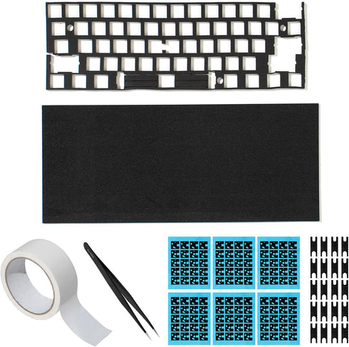Gliging Switch Pads Sound Foam Dampeners Sheet Soft with Making Tape Tweezers for 61 Hot Swap Keyboard...