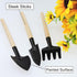 Andiker Mini Gardening Tools, 3pcs Portable Garden Hand Tools Set, Miniature Gardening Rake Trowel and Shovel for Seedlings, Bonsai, Succulents, H...