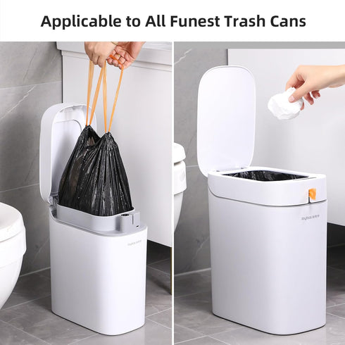 funest Small Drawstring Trash Bag,Easy to Tear and Pack,4 Gallon Garbage Bags,75 Counts...