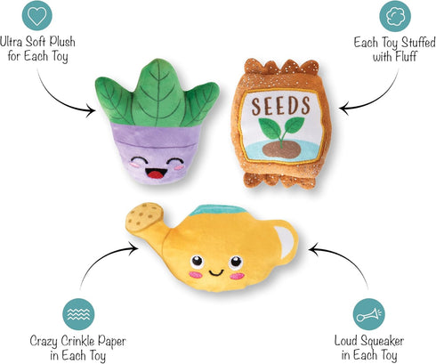 Fringe Studio Plush Dog Toy Set, Just Add Water, Small 3 Piece Set, Pet Shop Collection (662057)...