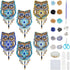 FREEBLOSS 6 Pcs Beaded Embroidery Kit Owl Sew on Patches Kit Beaded Appliques Sequin Patches Beaded Sew on Patches Embroidered Decorative Patch Se...