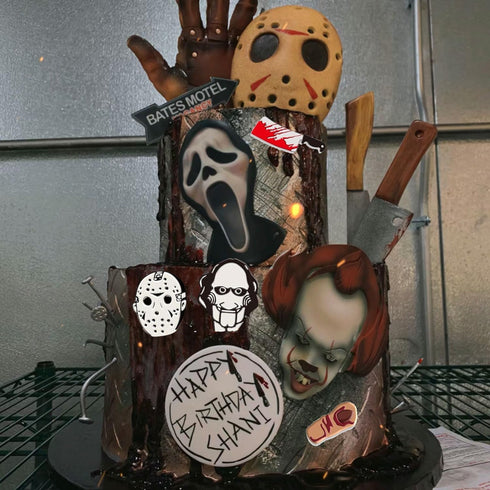 Horror Characters Fondant Molds Scary Movie Characters Silicone Mold For Halloween Friends Cake Decorating Cupcake Topper Candy Chocolate Gum Past...