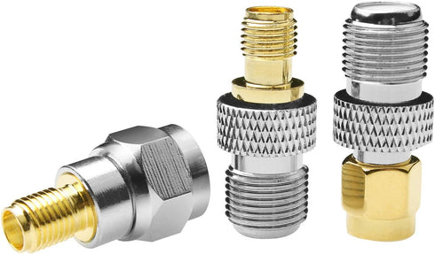 F-Type to SMA Male Female 3 Sets 9 Pcs RF Coaxial Coax Adapter Connector SMA to F-Type SMA Male to F Female F Female to SMA Female...