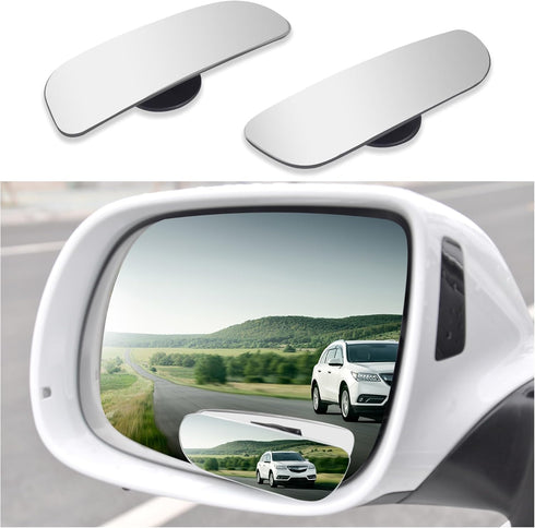 2PCS Car Blind Spot Mirror,360° Rotatable HD Wide Angle Convex Mirror for See Blind Area,Universal Car Accessories Frameless Blindspot Mirror for ...