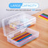 Sooez 6 Pack Clear Pencil Box, Plastic Large Capacity with Snap-tight Lid, Office Supplies Storage Organizer Stackable Design and Stylish...