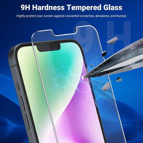 JINTONG 4 Pack Tempered Glass Screen Protector for iPhone 14 Plus (6.7 Inch) 9H Shatterproof Tempered Glass Film, Scratch Resistant, Case Friendly...