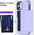 JETech Wallet Case for iPhone 12/12 Pro 6.1-Inch with Card Holder, Dual Layer Shockproof Protective Phone Cover, Sliding Hidden Slot (Purple)......