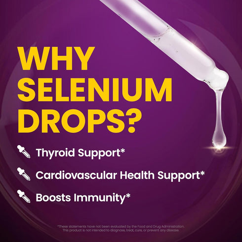 Liquid Selenium Supplement - Ionized Selenium Liquid Drops 70 mcg - Antioxidant, Cardiovascular and Immune Support - USA Tested, Vegan, Non-GMO, G...
