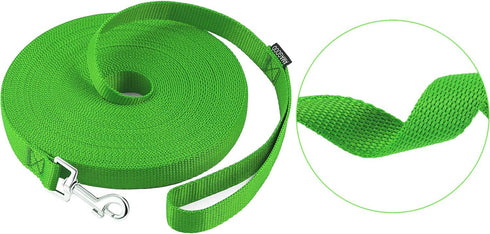 AmaGood Dog/Puppy Obedience Recall Training Agility Lead-15 ft 20 ft 30 ft 50 ft Long Leash-for Dog Training,Recall,Play,Safety,Camping (15feet,Gr...