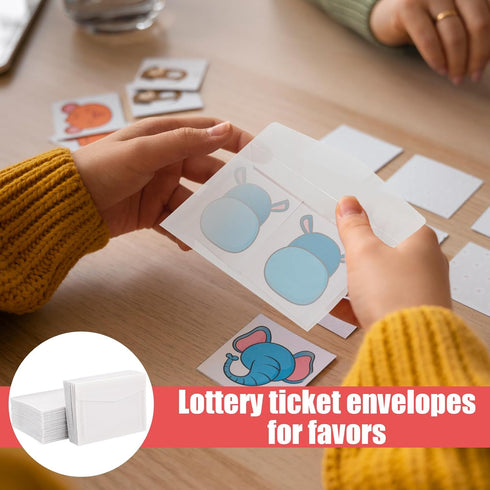 100Pcs Transparent Envelopes, 3.9 x 2.7 Inches Envelopes for Seeds Coin Collecting Lottery Ticket Stamp Card Mini Window Envelopes for Love Letter...