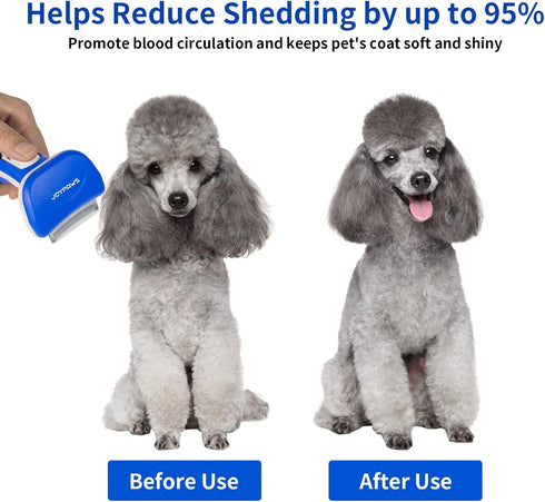 Upgraded Pet Self Cleaning Curved Deshedding Tool, Effectively Reduces Shedding by Up to 95%, Professional Grooming Brush for Small Dogs, Cats and...