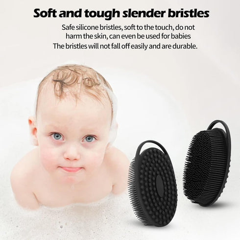 Silicone Body Scrubber, Shower Brush, Gentle Exfoliating Body Scrubber, Soft Silicone Loofah, Rich Lather, Long Lasting, Suitable for Sensitive Sk...
