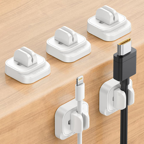 5Pack Cable Spring Holder Clips, Cord Organizer for Desk - Lamicall Adjustable Cord Clip, Wire Holder Organizer, Phone USB Charger Cable Holder, W...