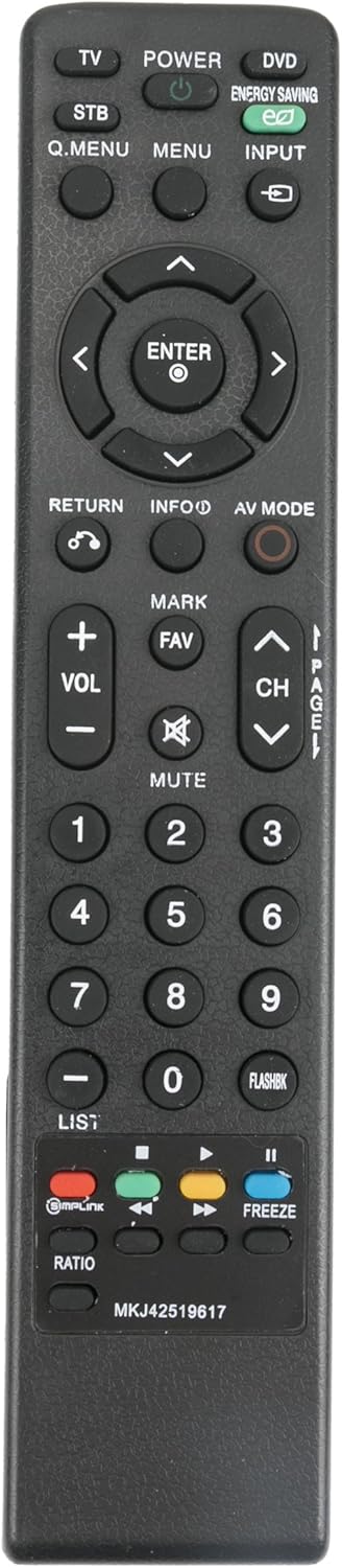 MKJ42519617 Replace Remote Control Suit for LG TV 42PQ10 42PQ12 42PQ20 42PQ30 42PQ60 50PQ10 50PQ12 50PQ20 50PQ30 50PQ30C 50PQ31 60PS10 60PS11 60PS...