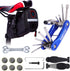 YBEKI Bike Repair Tool Kits - Bicycle Tool Set with Saddle Bag and Bicycle multi-tool Chain Tool (blue Tool kits 10 in 1 + Bag)...