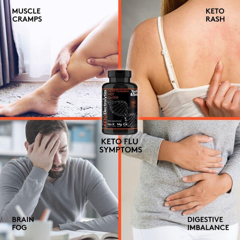 120 MCT Keto Electrolytes Pills | 150 mg Magnesium Probiotics Co Q 10 | Potassium Sodium Chloride Calcium Zinc & D3 Vitamin | Premium Grade Salt S...
