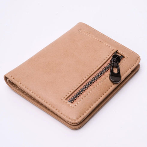 Alldaily Small RFID Wallet for Women Slim Compact Bifold Pocket Ladies Travel Mini Purse (Apricot)...