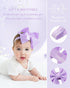 jollybows 20pcs Baby Girls Grosgrain Ribbon Hair Bows Headbands 6" Elastic Hair Band Hair Accessories for Infants Newborn (Multicoloured 6“ Bows E...