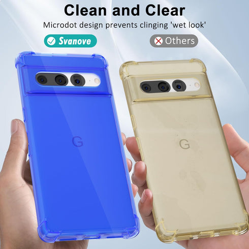for Pixel 7 Pro Case Clear, Neon Bright Vibrant Color, Transparent Jelly Protective Silicone Phone Case with Design for Women Girly Cute, Thin Sli...