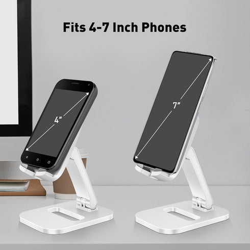 Cell Phone Stand for Desk Adjustable Portable Foldable Phone Holder Cradle Dock, Compatible with iPhone 15 14 13 Pro Max Mini, 12 11 XR X 8 7 6 Pl...