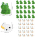(40PCS) 20 Pcs Mini Cow 20 Pcs Mini Green Frog Mini Garden Decor Figurines Mini Resin Cow Miniature Animals Figurines Fairy Garden Miniature Moss ...