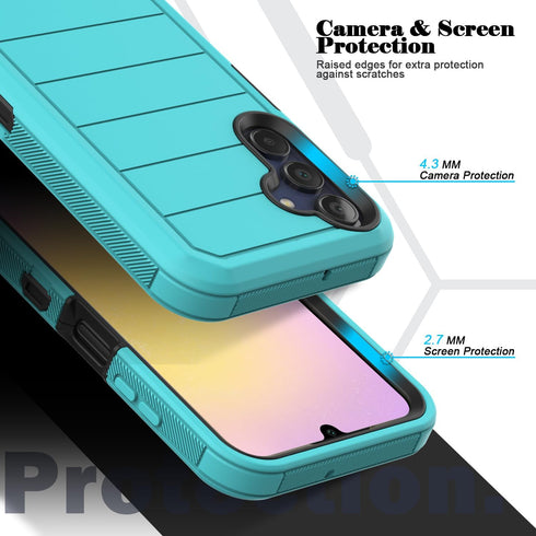 for Samsung Galaxy A25 5G Case with Screen Protector, Belt Clip Holster Kickstand Rugged Full-Body Heavy Duty Protection Military Grade Shockproof...
