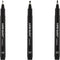 Creative Mark Calligraphy & Fineliner Pen Set of 3 Lettering & Calligraphy Drawing - Super Black, Permanent, Waterproof, & Acid-Free Chisel Nylon-...