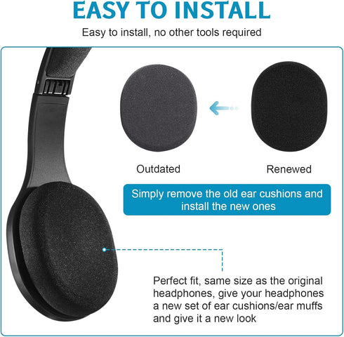 H800 Ear Pads, Replacement Ear Pads Ear Cushions for Logitech H800, Foam Ear Pads for Headphones Sponge...