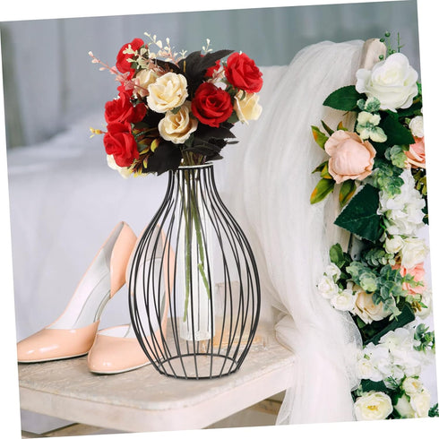 Lantern Vase Decoration Iron Art Plant Containers Plants Tube Vases Wedding Flower Vase Minimalist Flower Bottle Flower Display Holder Centerpiece...