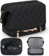 NUBILY Makeup Bag Waterproof Cosmetic Bag Travel Makeup Bag Double Layer Makeup Organizer Bag Large Cosmetic Travel Bag Portable Make Up Bag for W...