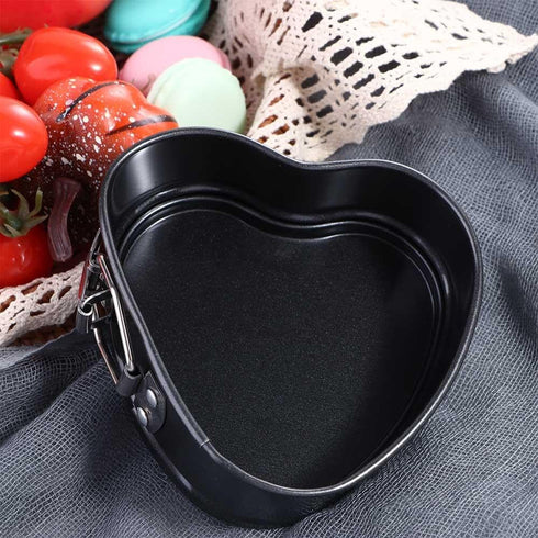 Heart Shaped Springform Cake Mold Pan Toast Mold with Removable Loose Base Bakeware Cake Pan Nonstick Baking For Cake Baking Pans...