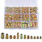 265 Pcs 12 Size M4/M5/M6/M8/M10 Nut Inserts - Zinc Alloy Screw Inserts Assortment Threaded Inserts for Wood, Hex Socket Drive Metric Bolt Fastener...