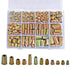 265 Pcs 12 Size M4/M5/M6/M8/M10 Nut Inserts - Zinc Alloy Screw Inserts Assortment Threaded Inserts for Wood, Hex Socket Drive Metric Bolt Fastener...