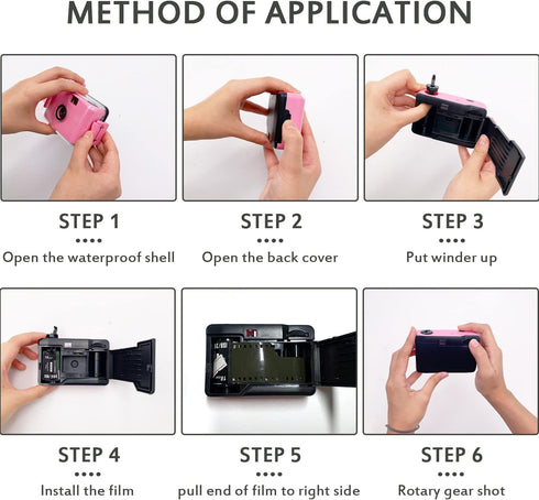 35mm Reloadable Waterproof Film Camera for Snorkeling, Manual Exposure, Without Film (Blue)...