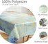 54x86inches Mid Century Tablecloth Yellow and Blue Abstract Modern Art Rectangle Table Cloth Spill Proof and Oil Proof Fabric Table Cover for Kitc...