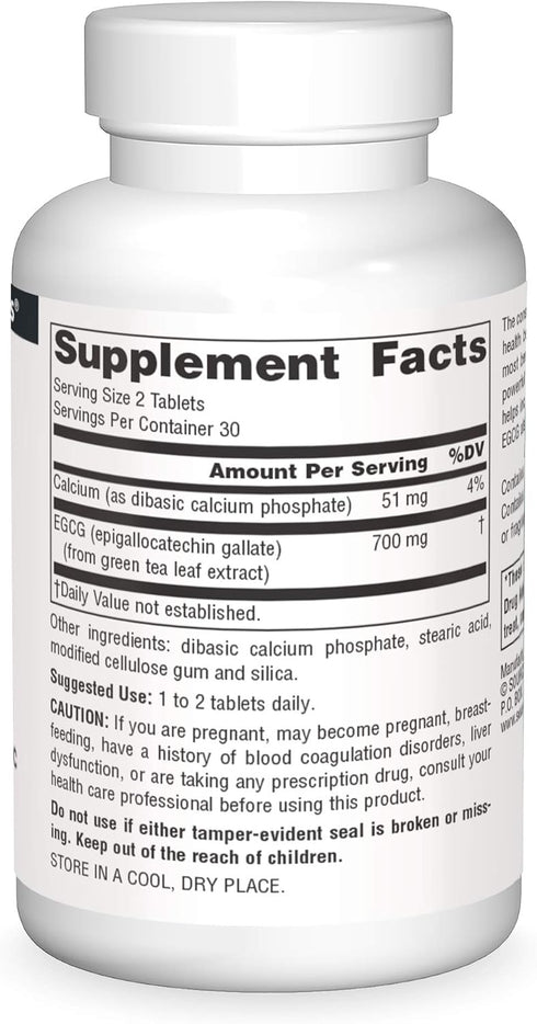 Source Naturals EGCG, Antioxidant and Thermogenic Activator from Green Tea, 350mg - 60 Tablets...