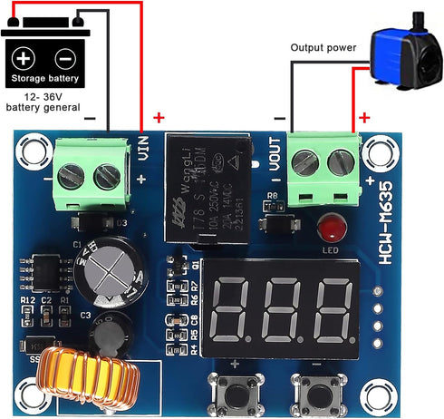 3pcs XH-M609 DC Voltage Protection Module Low Voltage Disconnect Switch Cut Off Over-Discharge Protect for 12-36V Lithium......