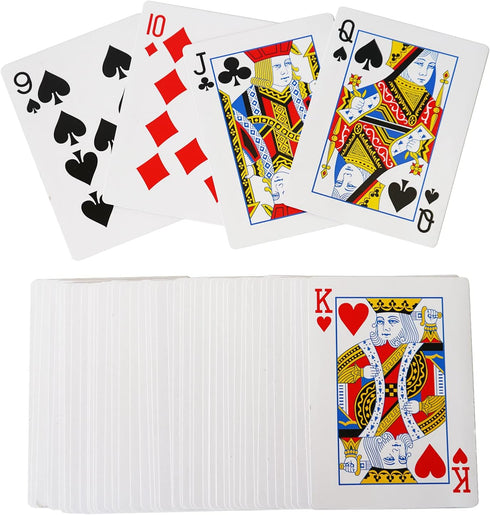 Yuanhe Jumbo Large Playing Cards - Giant Deck of Cards Oversized Full Deck Huge Poker for Casino Party Decorations, 5x7 inch...