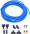 uxcell Pneumatic Air Hose Tubing PU Air Compressor Tube 4mm(5/32'') ID x 6mm(1/4'') OD x 10m/32.8Ft Pipe Blue with Connect Fitting Kit...