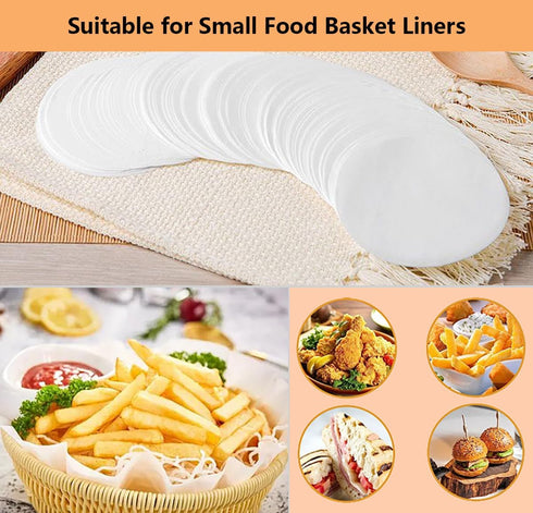 200Pcs 5.5 Inch Round Parchment Paper Sheets, White Hamburger Patty Paper, Wax Paper Sheets for Food, Separating Frozen Patty, Baking Small Cakes...