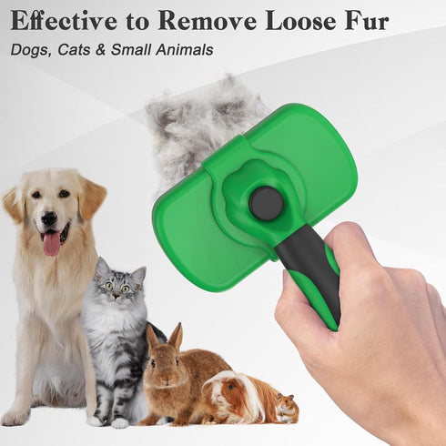 Self Cleaning Shedding Brush for Dogs & Cats, Skin Friendly Cat Brush, Dog Grooming Brush, Dog Brush for Shedding, Deshedding Brush, Puppy Brush H...
