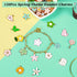 MARFOREVER 120 Pcs Spring Summer Floral Themed Charms, Flower Charms for Jewelry Making, Assorted Gold Enamel Charm Pendants for DIY Necklace Brac...