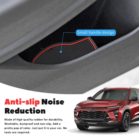 Auovo Anti-Dust Mats Compatible with Chevy Trax 2024 Accessories Door Slot Pad Car Interior Automotive Decoration Car Accessories Center Console L...