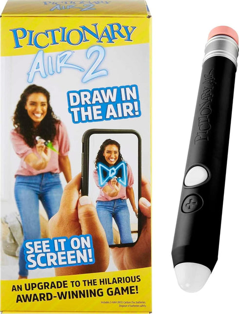 Mattel Games Pictionary Air 2 Family Game for Kids and Adults with Exclusive Black Color Light Pen & Digital Clue Packs...
