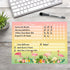 Dry Erase Whiteboard Task Planner | Removable and Restickable Adhesive Decal | Fine-Tip Magnetic Marker Included (9 x 12 inches, Tropical)...