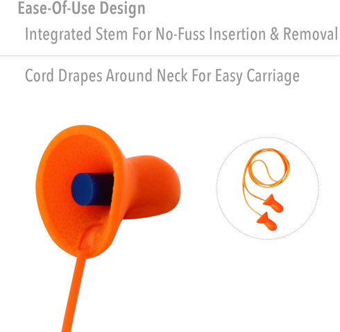 Howard Leight by Honeywell Quiet Corded Reusable Shooting Earplugs, 2-Pairs (R-01522) , Orange...